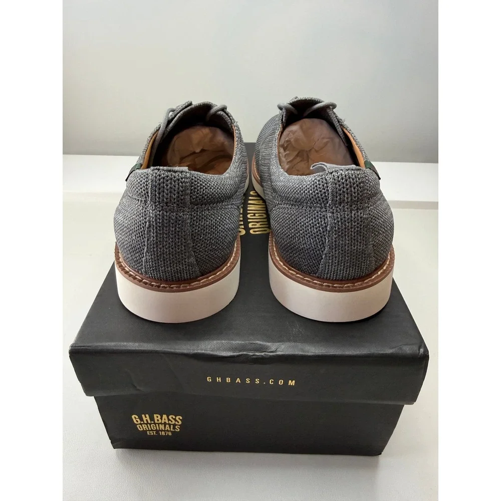 G.H. Bass & Co. Bucs Originals Grey Knit Oxford Shoes BAZ2B421 Mens 8.5 M NEW